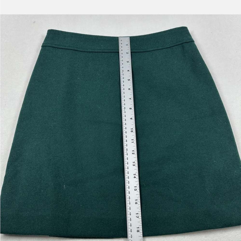 J. Crew Forest Green A-Line Skirt - Picture 6 of 7